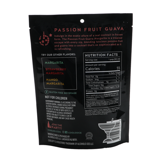 Cooloo Passion Fruit Guava Cocktail Pops